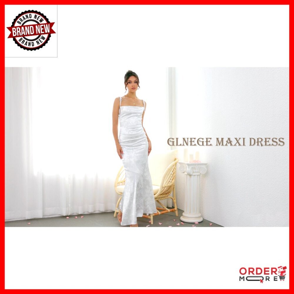 Satin Bodycon Maxi Dress Elegant Formal Cowl Neck Evening Party Wear - Picture 7 of 7